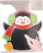 Merkloos Kerst decoratie pinguin krijtbord sticker 31 x 38 cm
