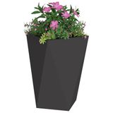 vidaXL Plantenbak Zwart 50 x 50 x 75 cm Staal