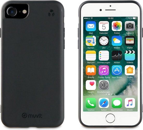 Muvit RECYCLETEK Back Cover for Apple iPhone SE/8/7/6S/6 - Black