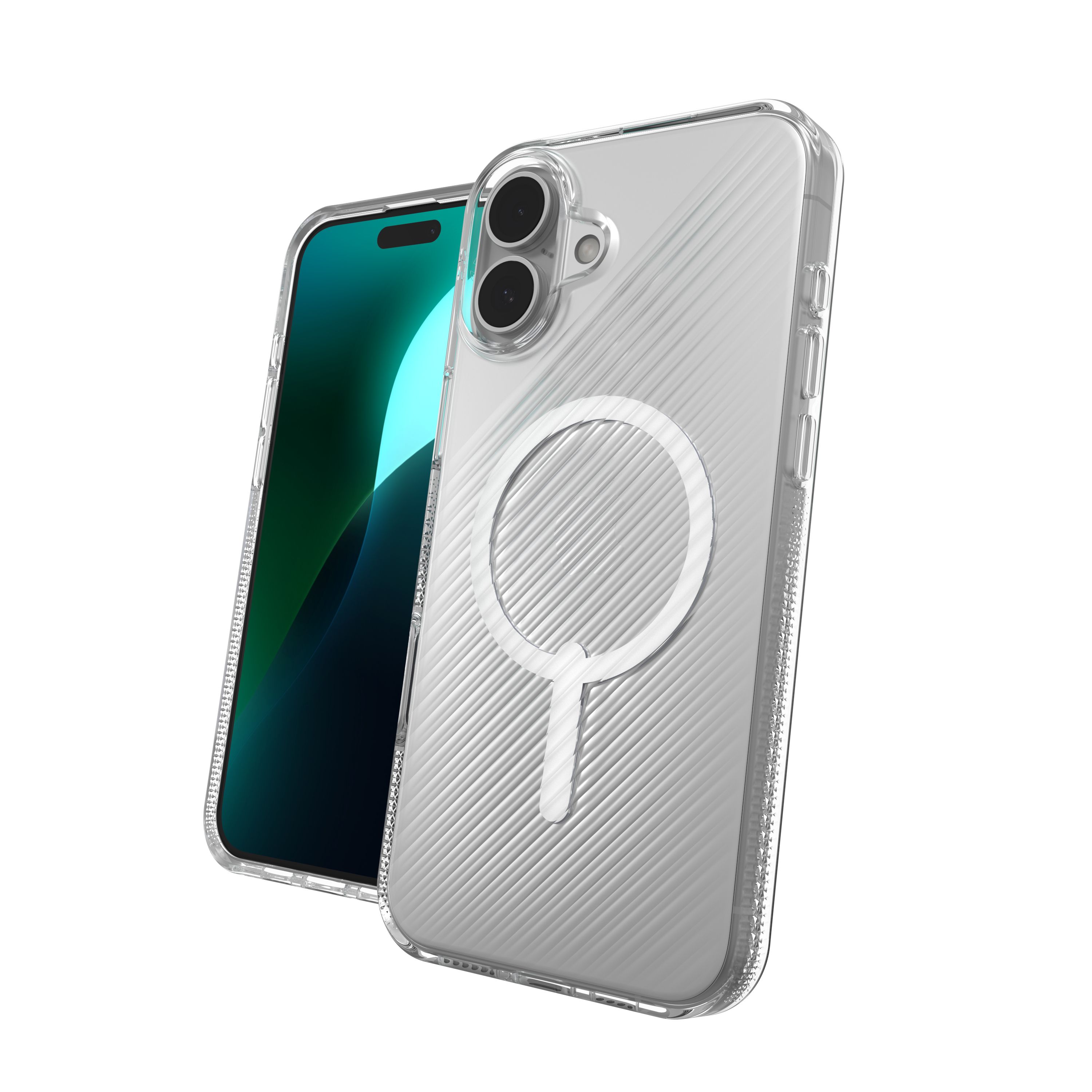 ZAGG Luxe Snap Case for iPhone 16+ - Transparent - MagSafe - 3M Drop Protection - Recycled
