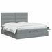 vidaXL Ottoman bed met matras, lichtgrijs, 140 x 190 cm, stof