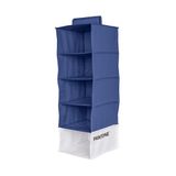 Pantone™ Ruimtebesparende kledingkastorganizer om op te hangen, met 5 vakken voor kleding en accessoires, verticaal, opvouwbaar, scheidingswanden voor de binnenkast, opslag en kleding, 84 x 30 x 30 cm