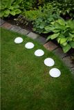 Anna's Collection Solar tuinlampen bollen halfrond - warm wit - 5x spots - waterbestendig - 15 x 15 cm