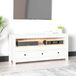 vidaXL Tv-meubel 114x35x52 cm massief grenenhout wit
