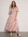 Apricot Maxi-jurk van katoen met bloemenprint en borduursels