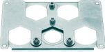 HARTING Han HPR cadre de fixation, type 48 HPR, bus pour 5 modules HC 350 + 1x HC-350PE, matériau : métal - 1 pièce