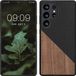kwmobile Hoesje geschikt voor Samsung Galaxy S25 Ultra - Backcover - Hout - Donkerbruin / Zwart