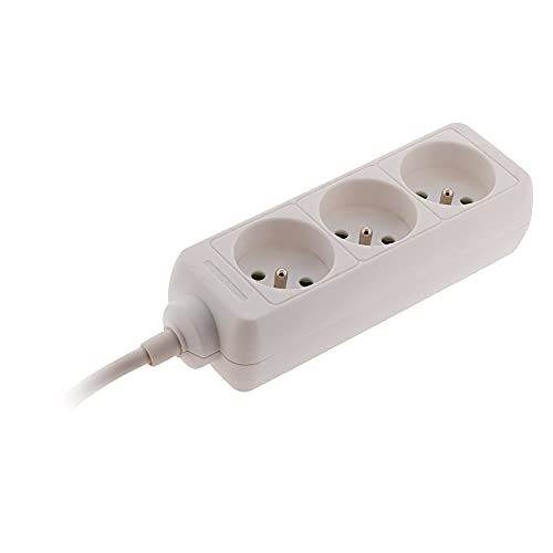 Zenitech Stekkerdoos, 3 stopcontacten, 16 A, 2P+T, wit