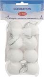 Koopman International B.V. Decoratie Sneeuwballen, 8st. Wit Kunststof Mat 4 cm