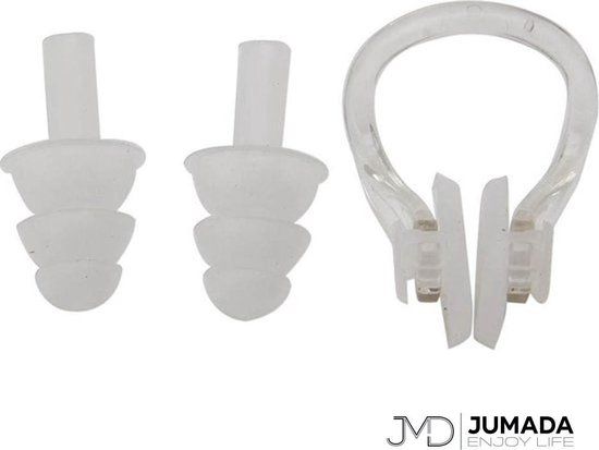 Jumada's Zwemoordoppen met Neusklem - Wit - One Size