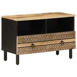 VidaXL TV meubel & entertainment center - Zwart, Metaal, Hout - 335 mm x 460 mm