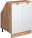 Vicco Rion Kast voor schuine wand – 60 x 81.6 cm met 2 deuren, kastromp 60 cm diepte Witte golf
