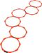 Octagon (6X) anneaux de coordination - Rouge