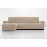 MAXIFUNDAS Overtrek voor chaise longue, zeer elastisch, reliëf, kort hoekdeel links, beige