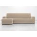 MAXIFUNDAS Overtrek voor chaise longue, zeer elastisch, reliëf, kort hoekdeel links, beige