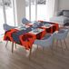 Bonamaison Tafelkleed, Anti-Mold, Sneldrogend, Waterdicht, 100% Polyester Tafellaken, Oranje Bordeaux, 140 x 200 Cm