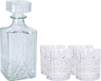Atmos Fera Carafe à whisky/eau en verre 900 ml avec 4 verres à whisky de luxe 230 ml