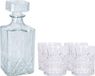 Atmos Fera Carafe à whisky/eau en verre 900 ml avec 4 verres à whisky de luxe 230 ml