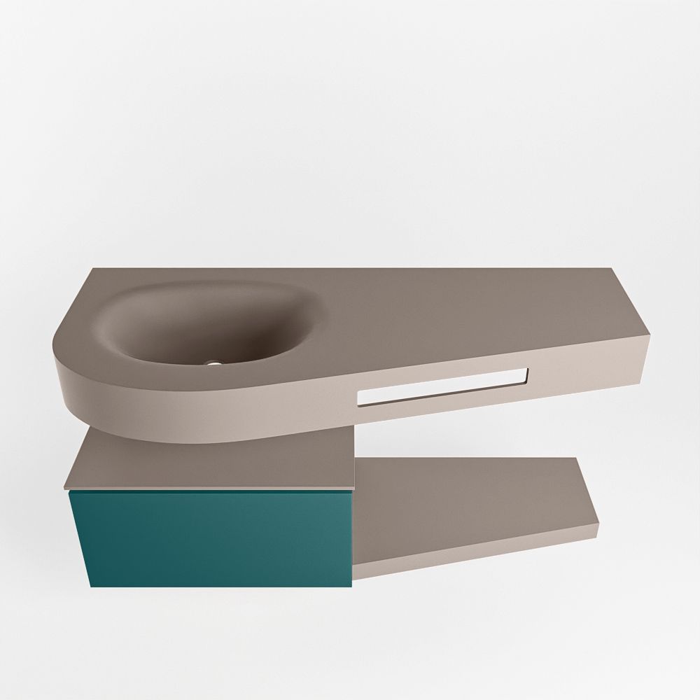 Mondiaz Riva Dulcet badkamermeubel links 120cm Smoke & Smag