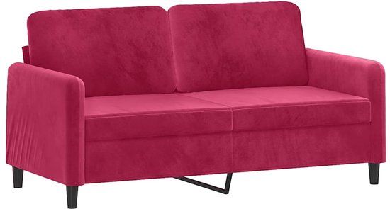 vidaXL Tweezitsbank 140 cm fluweel wijnrood