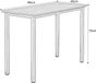 Bol Bureau compact - bureau voor pc en laptop - teck et noir - bois et métal - 80 x 40 x 75 cm
