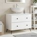 Maison Exclusive - Meuble sous-lavabo BREDA, finition blanc brillant, dimensions : 82 x 41 x 59 cm