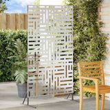 vidaXL - Privacyscherm - 100 x 50 x 180 cm - Gegalvaniseerd staal - zilver