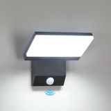 Applique murale d'extérieur LED 24W avec détecteur de mouvement, IP65, noir