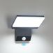 Applique murale d'extérieur LED 24W avec détecteur de mouvement, IP65, noir