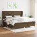 Maison Exclusive - Lit boxspring avec matelas, brun foncé, 200x200 cm, textile