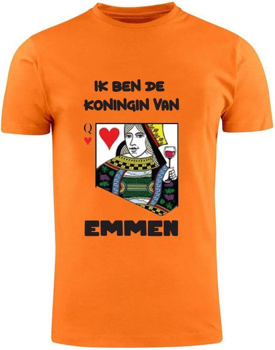 Ik ben de koningin van Emmen Oranje T-shirt - Unisex - L