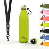 DAIKOKU - Roestvrijstalen Waterfles | Dubbelwandige Thermosfles | 100% Lekvrij | Veilig en Gezond | Multifunctioneel | Fluor Groen | 750 ML