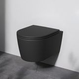 AM.PM Func Hangtoilet Mat Zwart Randloos Diepspoel Softclose Toiletbril WC Pot