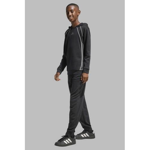 adidas uniseks-kind Color Block Track Suit, black/grey six/white, 9-10 Years