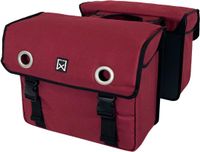 Willex Dubbele Canvas Fietstas 52L - Paarsrood