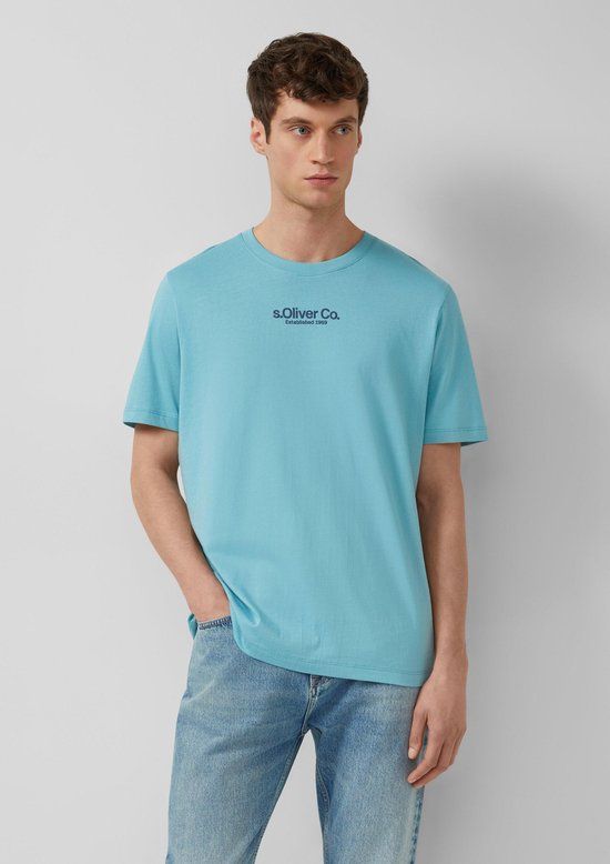 s.Oliver T-shirt turquoise katoen XL