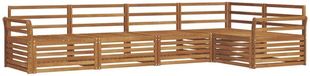 vidaXL Hoek loungeset 5-delig Naturel Acacia Hout