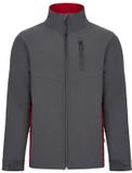 Velilla Softshell jas unisex grijs/rood maat S
