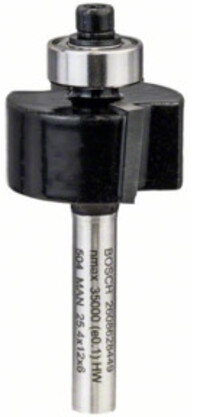 Bosch sponningfrees 6 mm D1 25,4 mm L 12,4 mm G 54 mm - 1 stuk