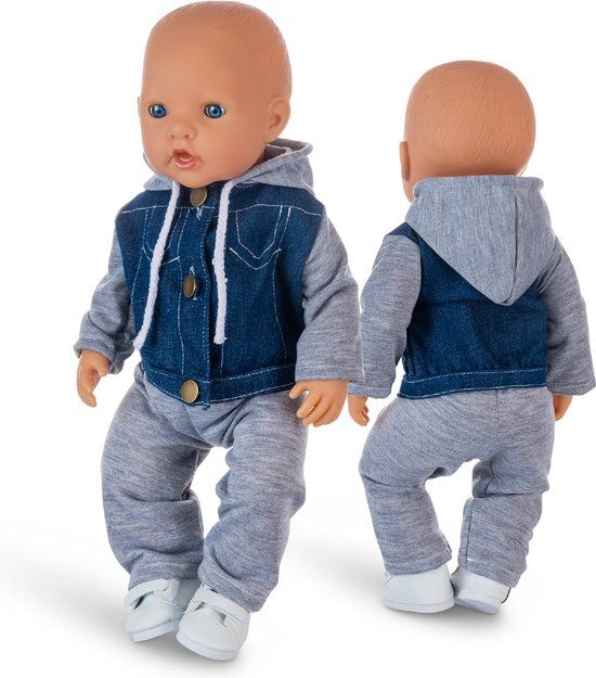 Isa's Friends® - Doll Clothes Set for 43cm Dolls (e.g., BABY born) - Boys - Blue Vest & Pants - Ages 3+