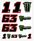 63 Dual Monster Badsticker, unisexe, Multi, Taille unique