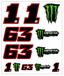 63 Dual Monster Badsticker, unisexe, Multi, Taille unique