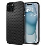 Spigen Liquid Air Coque - iPhone 15 - Noir - Motif Géométrique - Couverture TPU