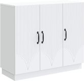 vidaXL Dressoir Wit 89 x 34,5 x 77 cm Bewerkt hout
