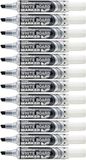 Pentel Maxiflo MWL6-AO whiteboard-marker, droog afwisbaar, brede punt, vloeibare inkt, zwart, 12 stuks