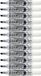 Pentel Maxiflo MWL6-AO whiteboard-marker, droog afwisbaar, brede punt, vloeibare inkt, zwart, 12 stuks