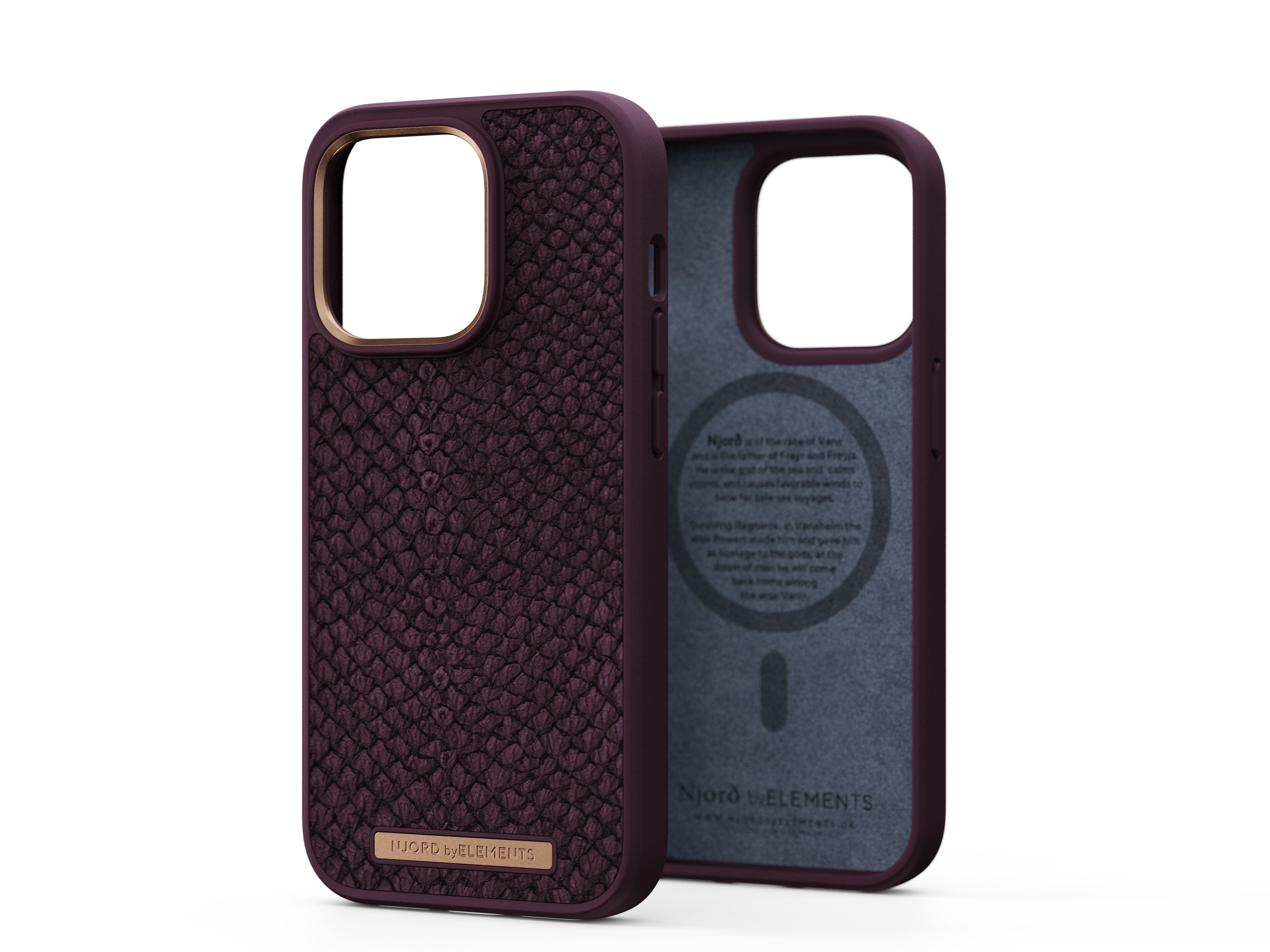 Njord byELEMENTS Salmon Leather Magsafe Case - iPhone 14 Pro - Rust