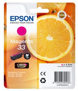 Epson T3343 - Inktcartridge - magenta - 300 pagina's - voor XP-530, XP-630, XP-635, XP-830