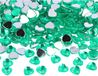 Decoratieve edelstenen van acryl, hart, groen, 10 x 10 mm.