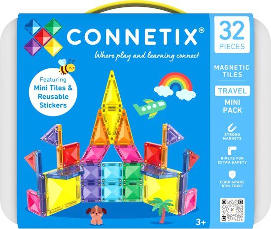 CONNETIX Magnetische Tegels Travel Mini Pack/Reisset - 32 Stuks